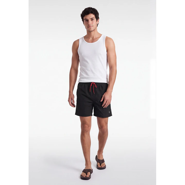 Traje De Baño Clásico Hombre Negro 3