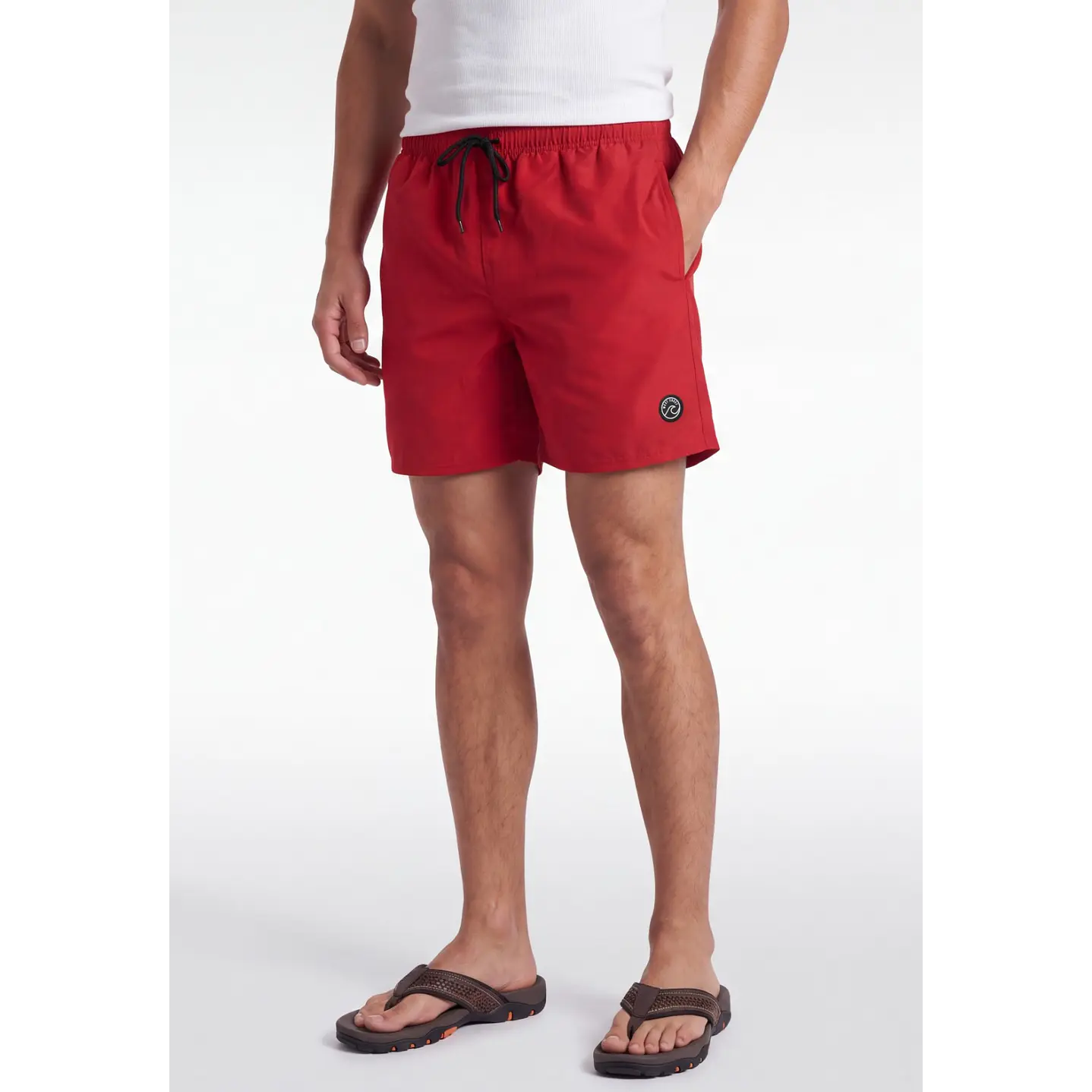 Traje De Baño Clásico Hombre Rojo 1