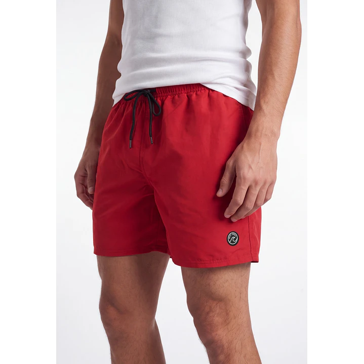 Traje De Baño Clásico Hombre Rojo 4