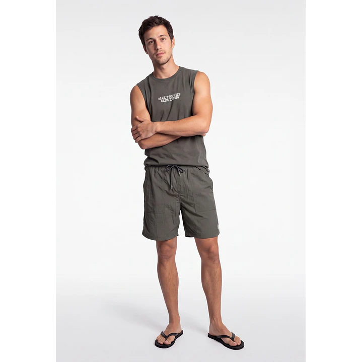 Traje De Baño Casual Hombre Verde 3