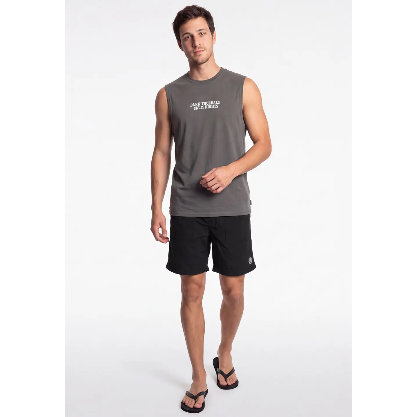 Traje De Baño Casual Hombre Negro 3