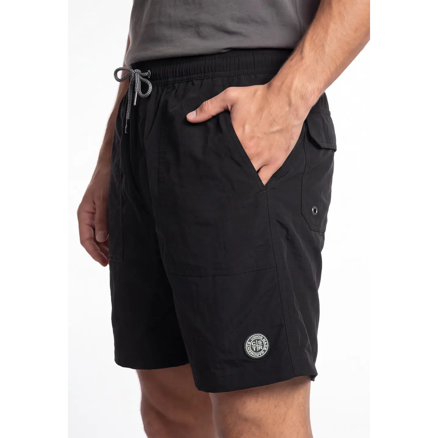 Traje De Baño Casual Hombre Negro 4