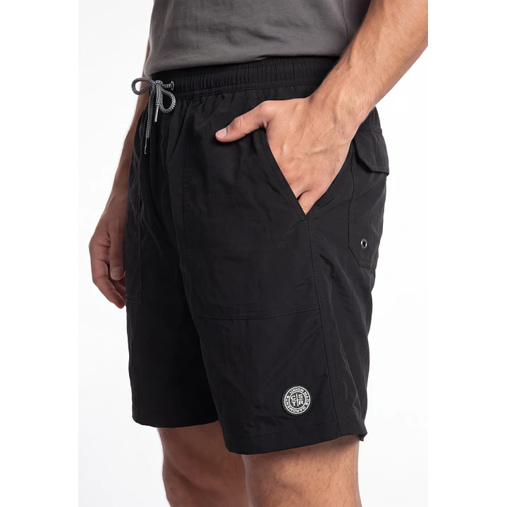 Traje De Baño Casual Hombre Negro 4