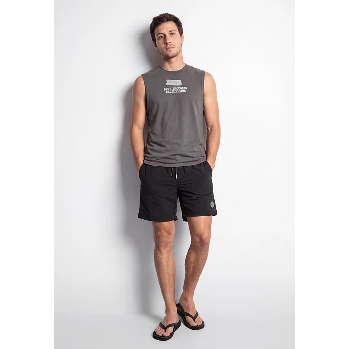 Traje De Baño Casual Hombre Gris 3