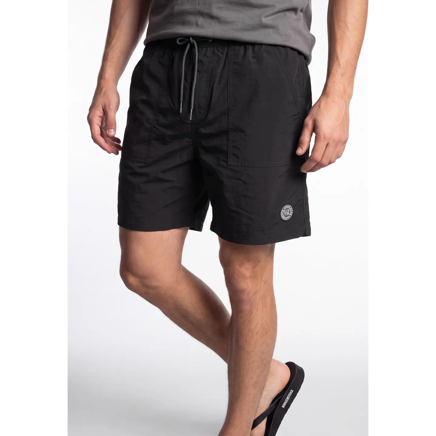 Traje De Baño Casual Hombre Gris 4