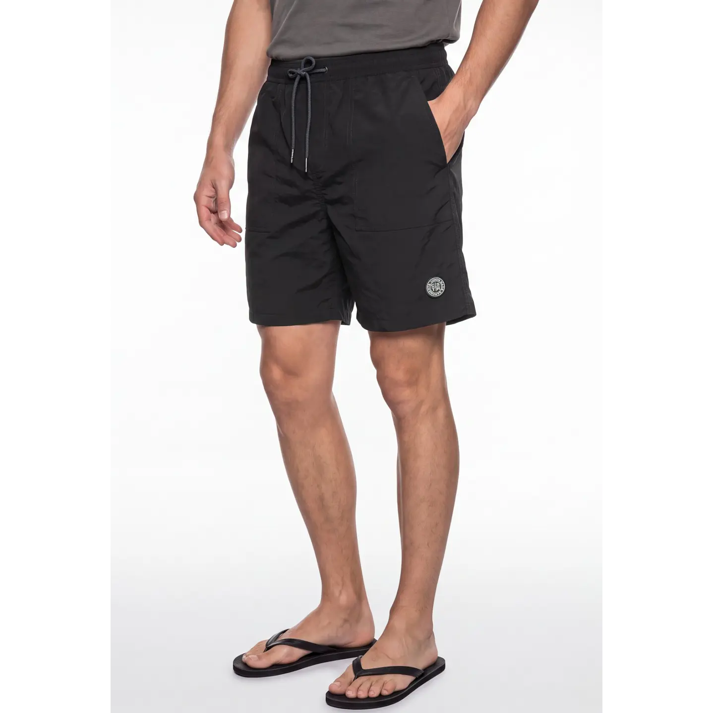 Traje De Baño Casual Hombre Gris 1