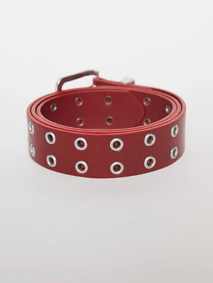 Cinturón Doble Eyelet Mujer Café
