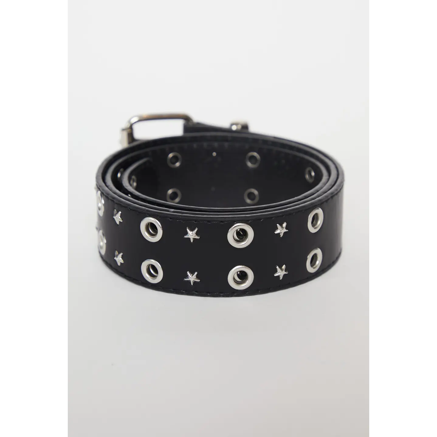 Cinturón Doble Eyelet Mujer Negro 2