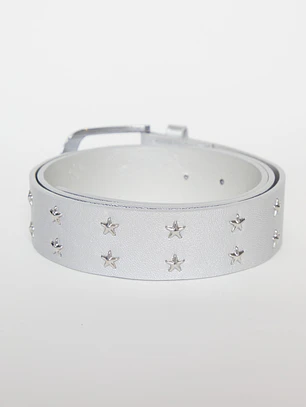Cinturón Estrellas Mujer Plateado