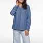 Blusa Denim Mujer Manga Larga Azul - Miniatura 1
