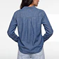 Blusa Denim Mujer Manga Larga Azul - Miniatura 2