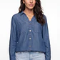 Blusa Denim Mujer Manga Larga Azul - Miniatura 4