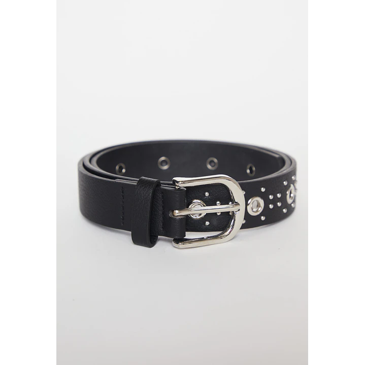 Cinturón Eyelet Mujer Negro 1