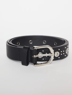 Cinturón Eyelet Mujer Negro
