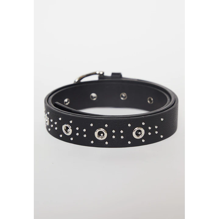 Cinturón Eyelet Mujer Negro 2