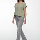Blusa Botones Mujer Verde - Miniatura 3