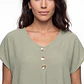 Blusa Botones Mujer Verde - Miniatura 4