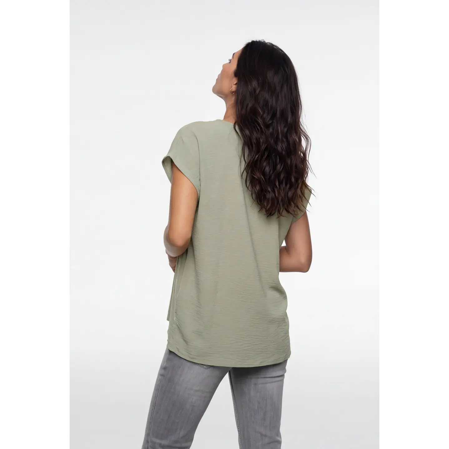 Blusa Botones Mujer Verde 2
