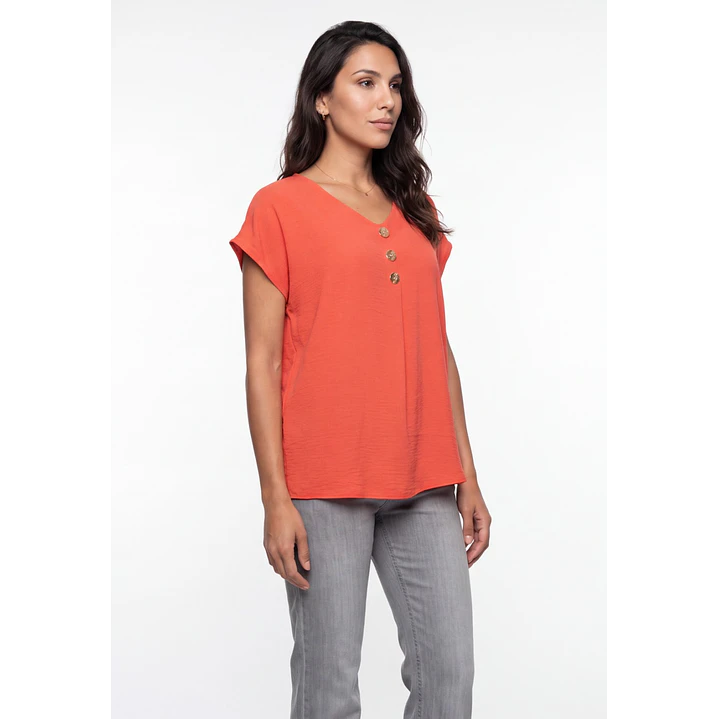 Blusa Botones Mujer Rojo 1