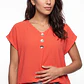 Blusa Botones Mujer Rojo - Miniatura 4