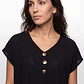 Blusa Botones Mujer Negro - Miniatura 4