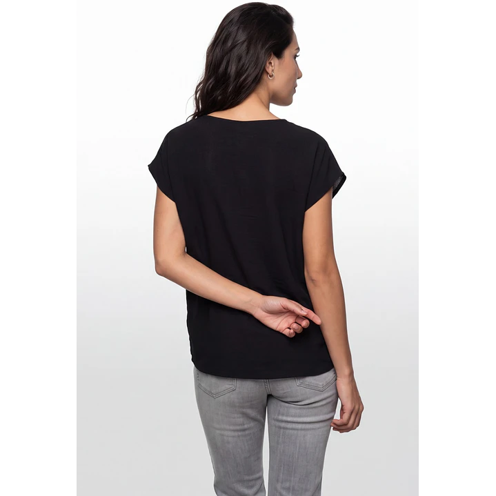 Blusa Botones Mujer Negro 2