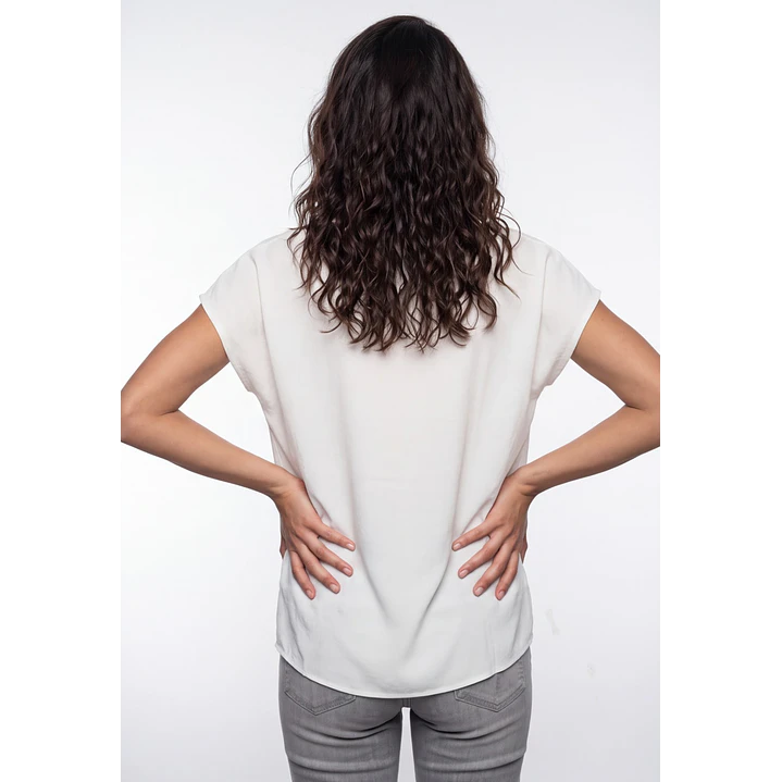 Blusa Botones Mujer Blanco 2