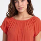 Blusa Elasticada Mujer Rojo - Miniatura 3