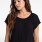 Blusa Elasticada Mujer Negro - Miniatura 2