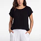 Blusa Elasticada Mujer Negro - Miniatura 4