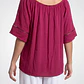 Blusa Elasticada Mujer Fucsia - Miniatura 2