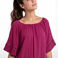 Blusa Elasticada Mujer Fucsia - Miniatura 4