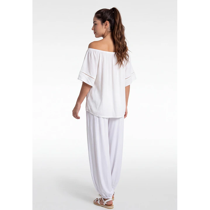 Blusa Elasticada  Mujer Crudo 2