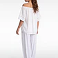 Blusa Elasticada  Mujer Crudo - Miniatura 2