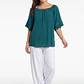 Blusa Elasticada  Mujer Petroleo - Miniatura 3
