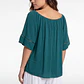 Blusa Elasticada  Mujer Petroleo - Miniatura 2