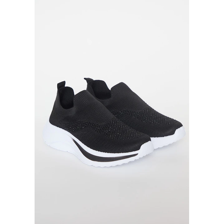 Zapatilla Sock sneakers Mujer Negro 1