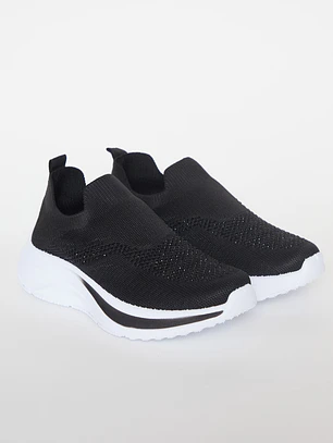 Zapatilla Sock sneakers Mujer Negro