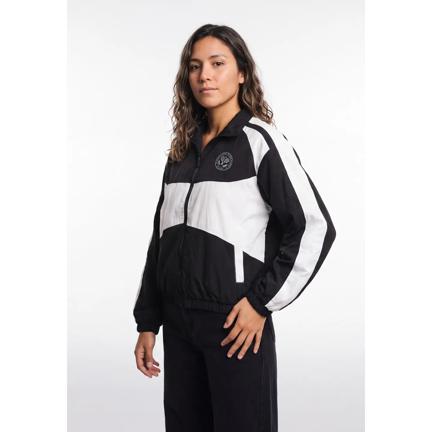 Cortaviento Mujer Manga Larga Negro 1