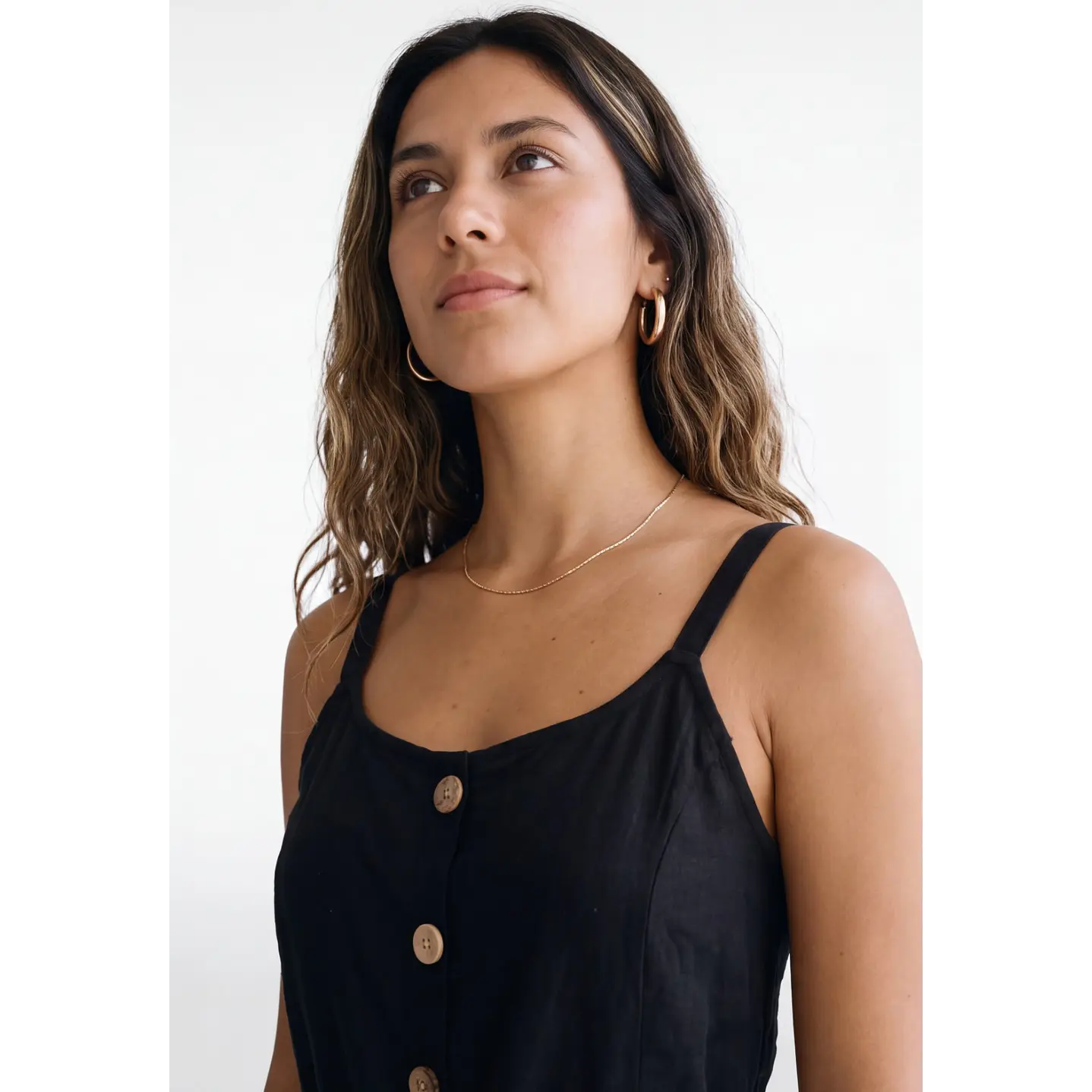 Enterito Largo Lino Mujer Negro 4