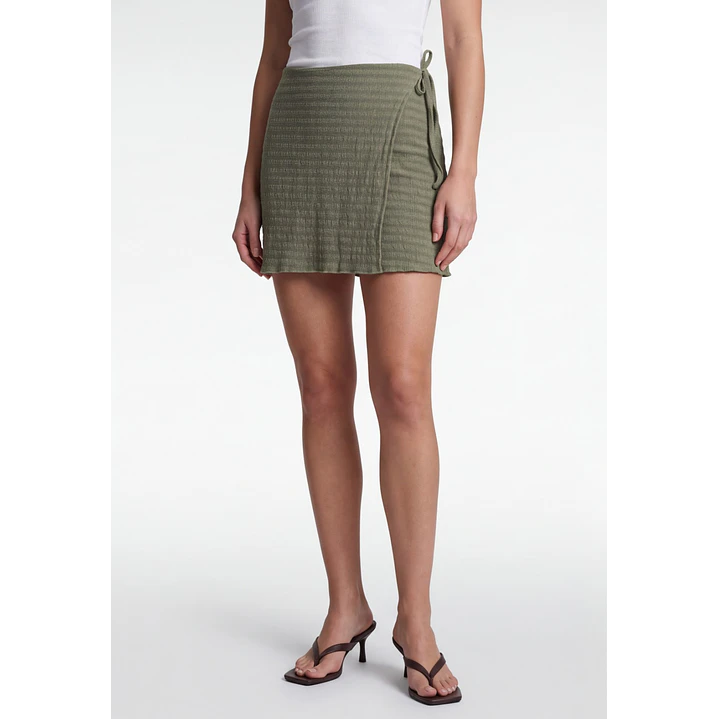 Falda Skort Rustico Mujer Verde 1