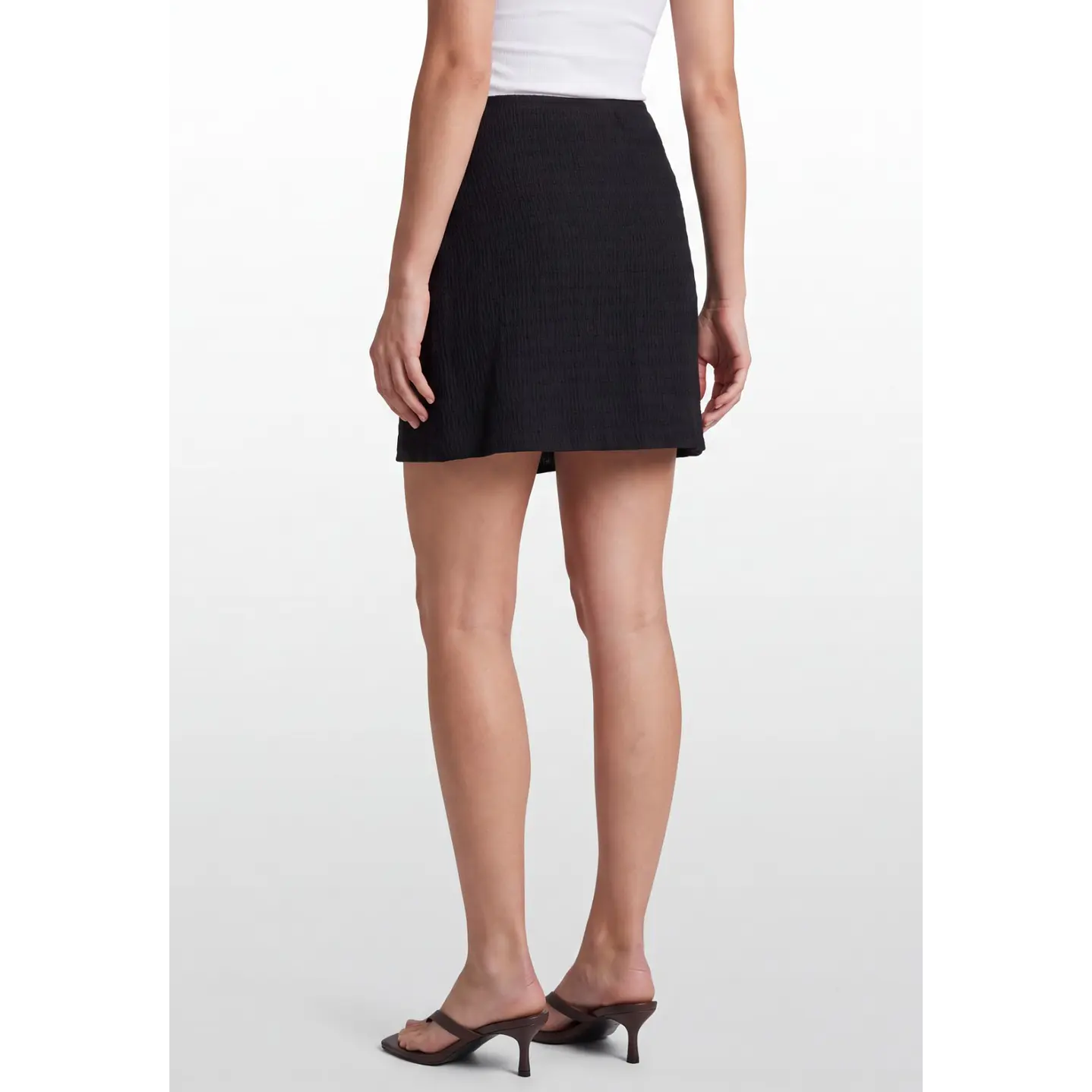 Falda Skort Rustico Mujer Negro 2