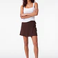 Falda Skort Rustico Mujer Café - Miniatura 3