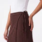 Falda Skort Rustico Mujer Café - Miniatura 4