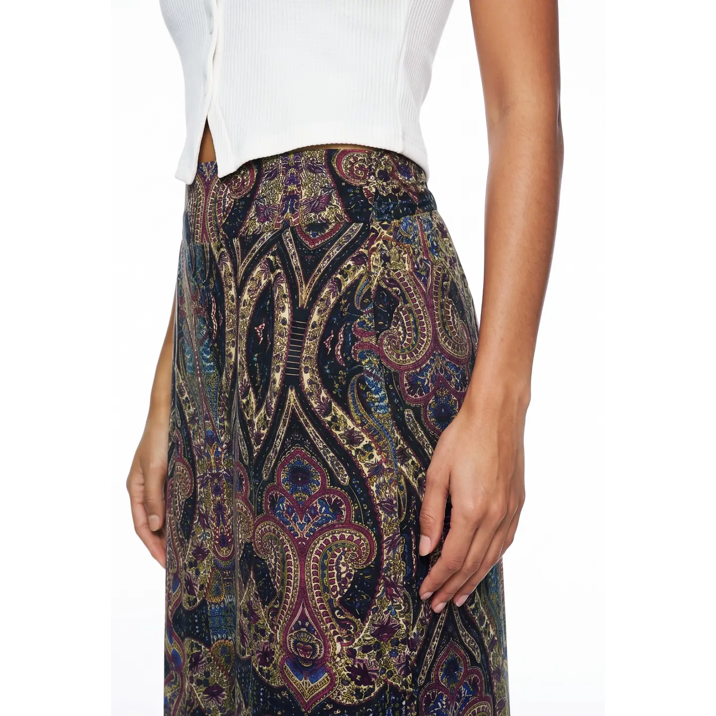 Pantalón Indian Maxi Wide Leg Mujer Negro 4