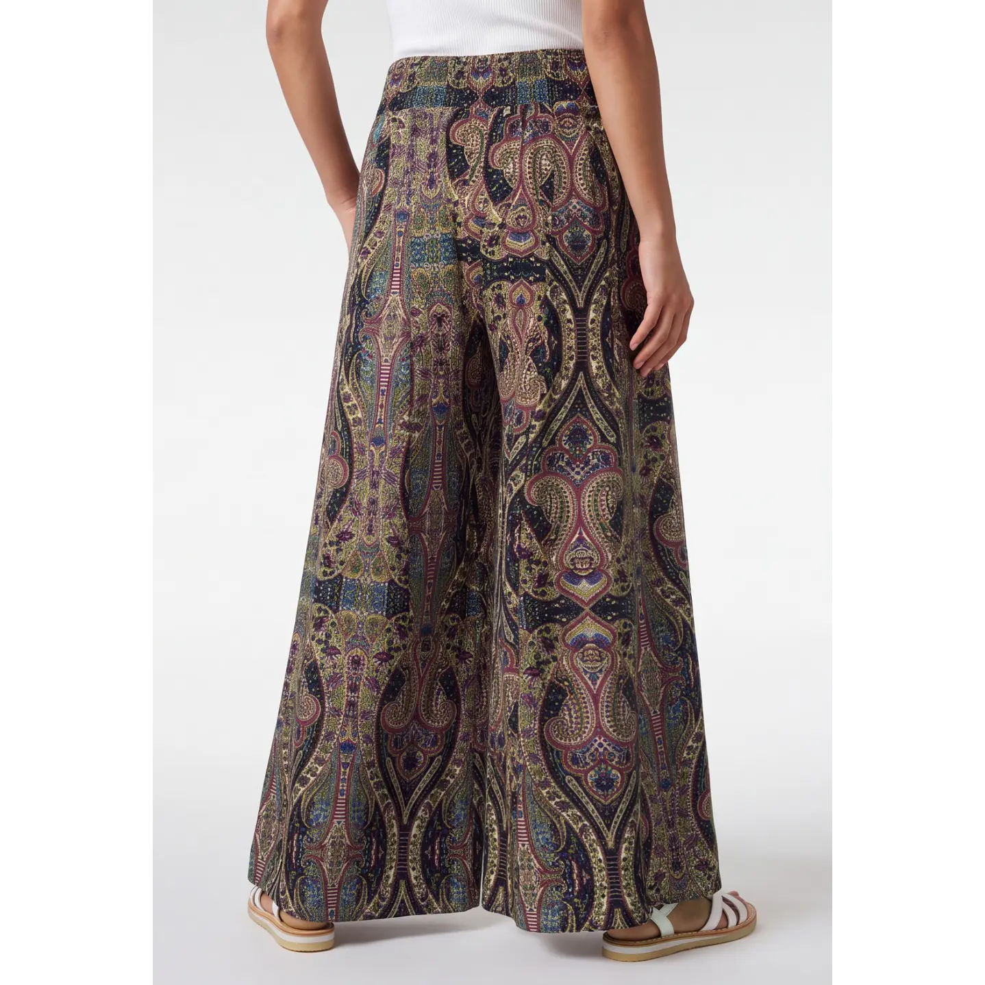 Pantalón Indian Maxi Wide Leg Mujer Negro 2