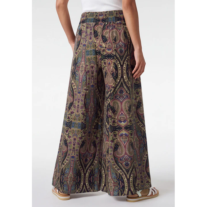 Pantalón Indian Maxi Wide Leg Mujer Negro 2