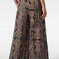 Pantalón Indian Maxi Wide Leg Mujer Negro - Miniatura 2