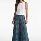 Pantalón Indian Maxi Wide Leg Mujer Azul - Miniatura 3