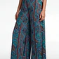 Pantalón Indian Maxi Wide Leg Mujer Azul - Miniatura 1